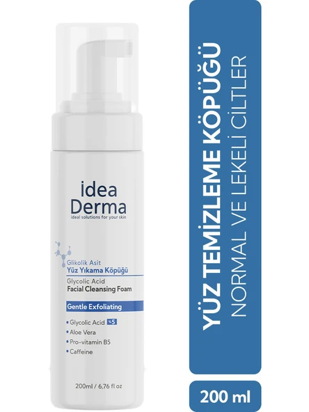 İdea Derma Glikolik Asit Yüz Yıkama Köpüğü 200 ml ürün görseli 1
