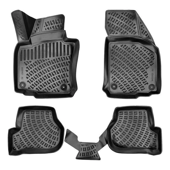Rizline Volkswagen Golf 6   2009-2012  3D Havuzlu Paspas Siyah ürün görseli 1