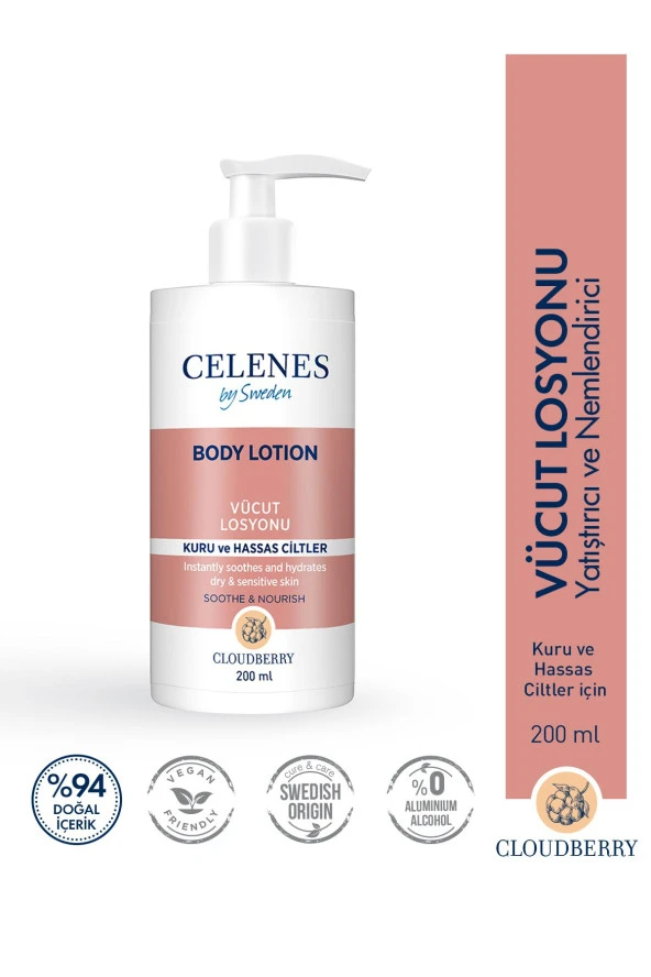 Celenes By Sweden Parfümsüz Vücut Losyonu 200 ml ürün görseli 1