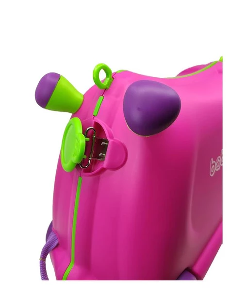Yuga Tekerlekli Çocuk Valizi Pembe - Resim 4