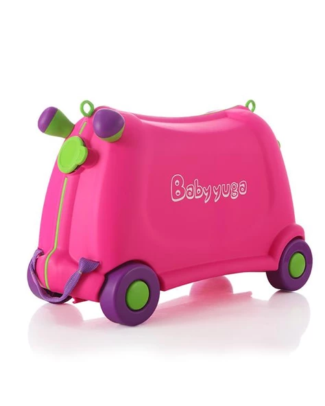Yuga Tekerlekli Çocuk Valizi Pembe - Resim 2