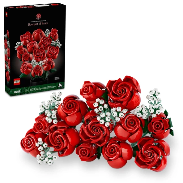 LEGO Icons Gul Buketi 10328 - Yetişkinler için Dekoratif, Koleksiyonluk ve Sergilenebilir Yaratıcı Çiçek Model Yapım Set ürün görseli 1