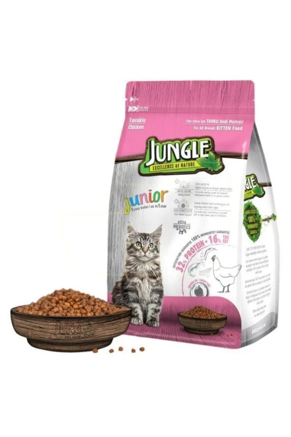 Jungle Junior Tavuklu 1.5 kg Yavru Kuru Kedi Maması ürün görseli 1