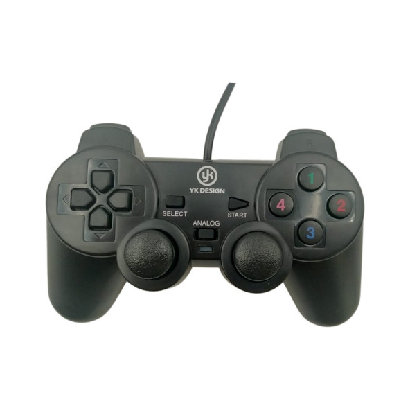 Desingshop Çift Titreşimli USB Kablolu Oyun Kolu Pc Uyumlu Vibration Gamepad ürün görseli 1