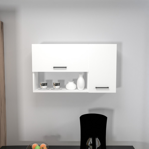 Arnetti Akasya Çok Amaçlı Dolap - Beyaz Banyo ve Mutfak için Saklama Dolabı ürün görseli 1
