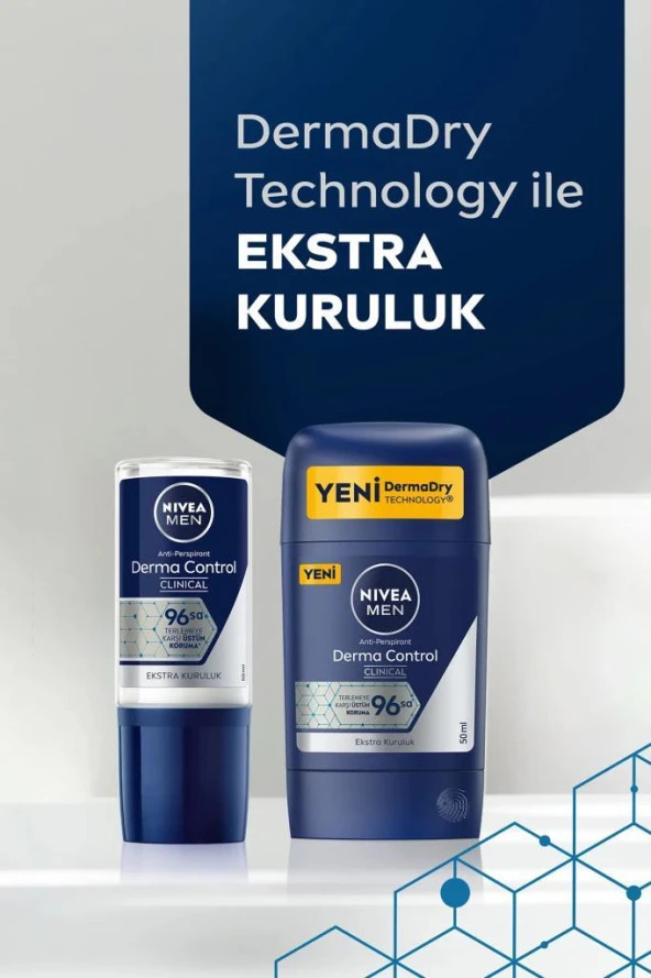 Nivea Men Derma Control Clinical Stick Deodorant  50 ml - Resim 3