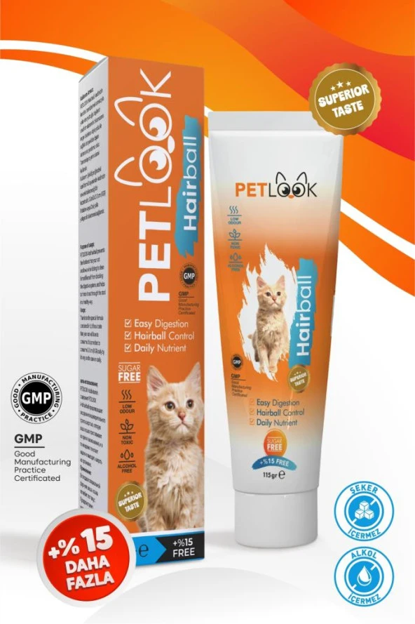 Petlook Kediler İçin Malt Macun Hairball İçerikli 115 gr ürün görseli 1
