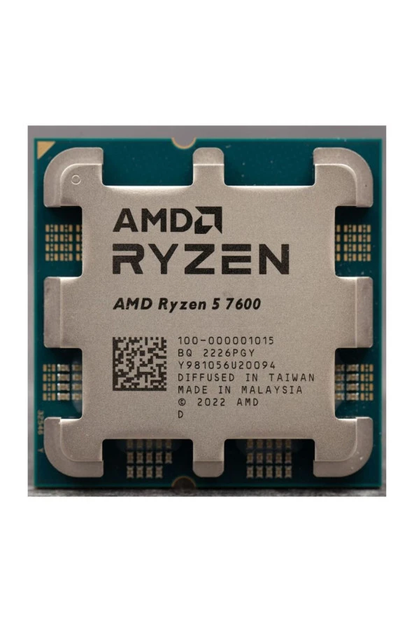 Ryzen 5 7600 3.8GHz (Turbo 5.1GHz) 6 Core 12 Threads 32MB Cache AM5 İşlemci - Tray ürün görseli 1