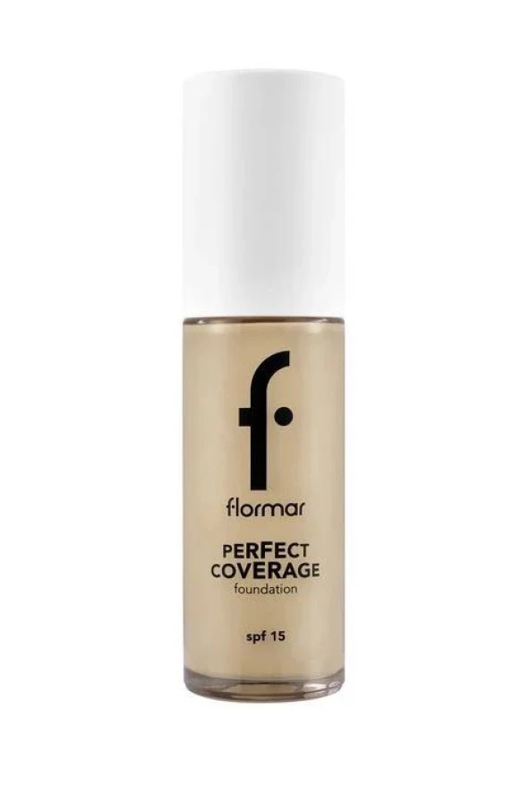 Flormar Perfect Coverage Yüksek Pigmentli & Yarı Parlak Bitişli Fondöten Spf 15 ürün görseli 1