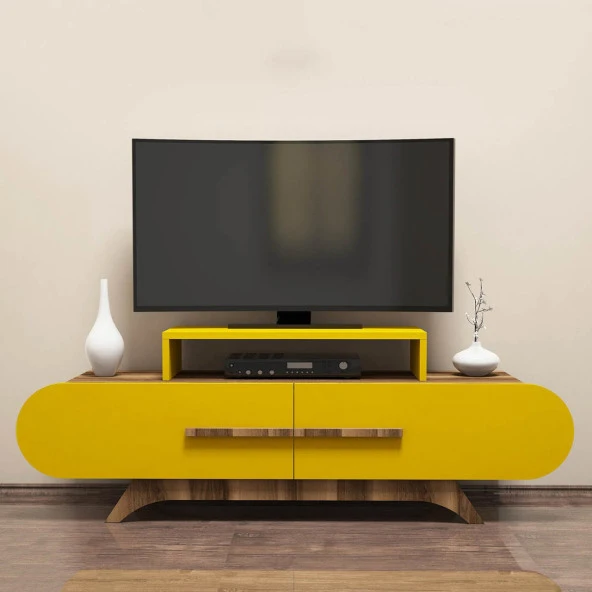 Variant Mobilya Rose Tv Ünitesi - Ceviz / Sarı ürün görseli 1