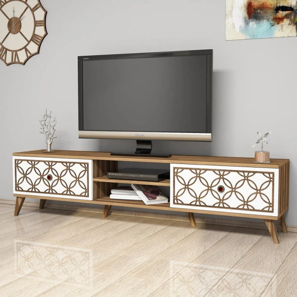 Variant Mobilya Class  Tv Ünitesi - Ceviz / Beyaz ürün görseli 1