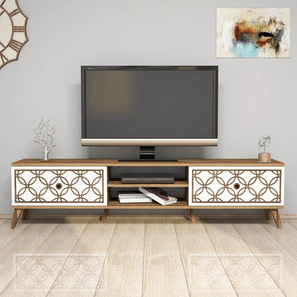 Variant Mobilya Class  Tv Ünitesi - Ceviz / Beyaz - Resim 2