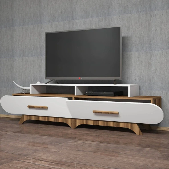 Variant Mobilya Flora Tv Ünitesi - Ceviz / Beyaz - Resim 2