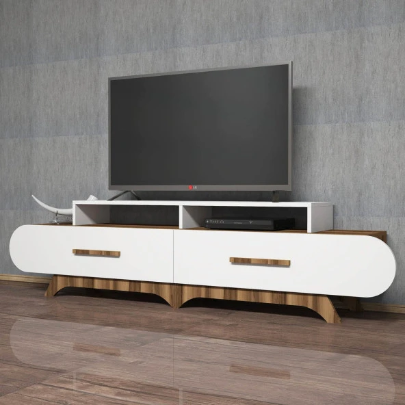 Variant Mobilya Flora Tv Ünitesi - Ceviz / Beyaz - Resim 3