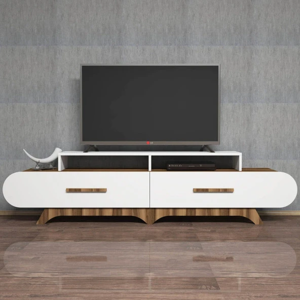 Variant Mobilya Flora Tv Ünitesi - Ceviz / Beyaz - Resim 4