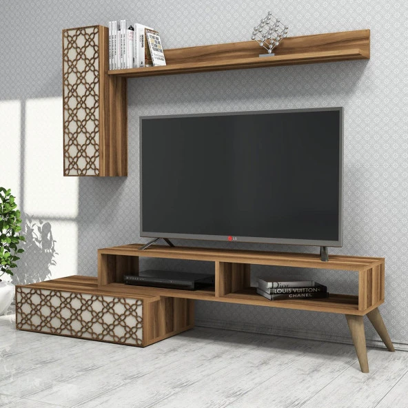 Variant Mobilya Planet Tv Ünitesi - Ceviz / Krem - Resim 2