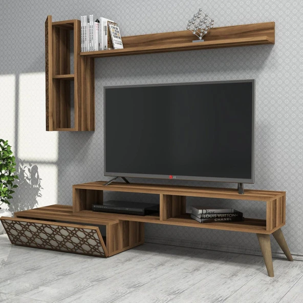 Variant Mobilya Planet Tv Ünitesi - Ceviz / Krem - Resim 3