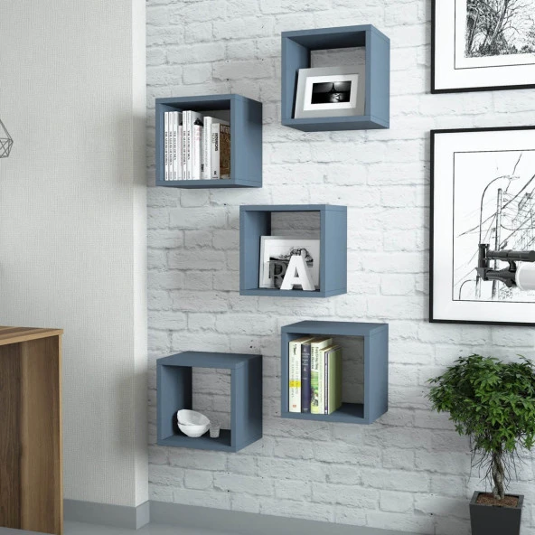Variant Mobilya Box Duvar Rafı - Mavi ürün görseli 1