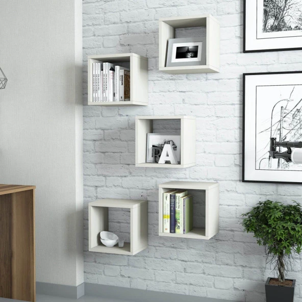 Variant Mobilya Box Duvar Rafı - Krem ürün görseli 1