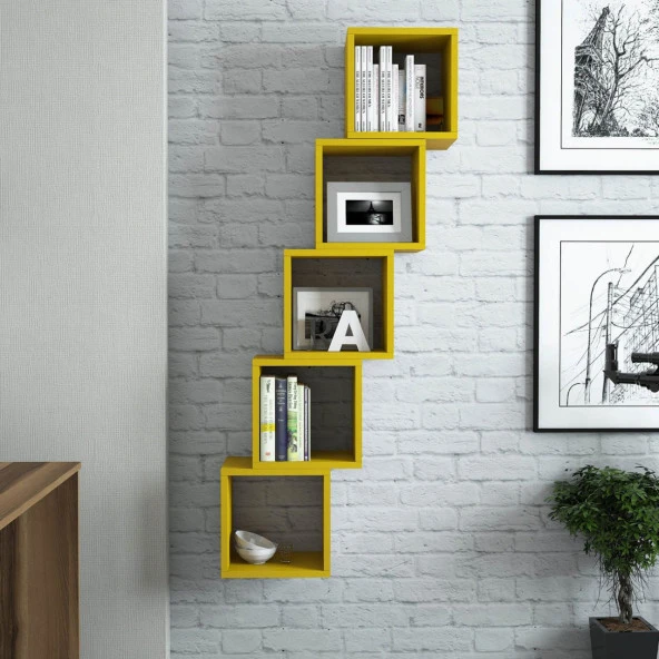 Variant Mobilya Box Duvar Rafı - Sarı - Resim 2