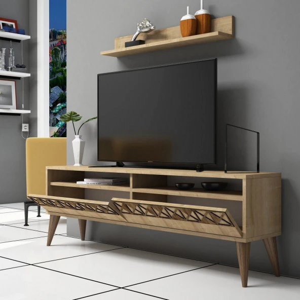 Variant Mobilya Line Tv Ünitesi - Meşe - Resim 3