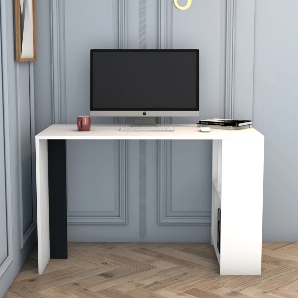 Variant Mobilya Lima Çalışma Masası - Beyaz / Antrasit - Resim 3
