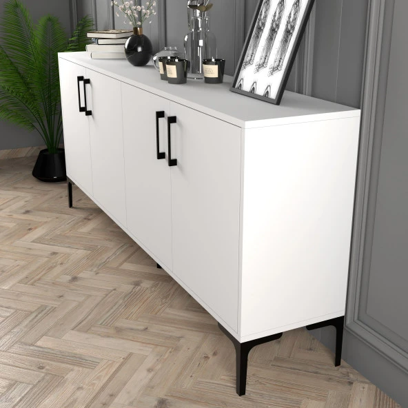 Variant Mobilya Kiev Konsol - Beyaz / Beyaz - Resim 3