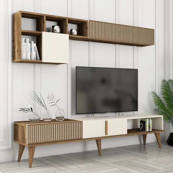Variant Mobilya Milan Tv Ünitesi - Ceviz / Krem - Resim 2