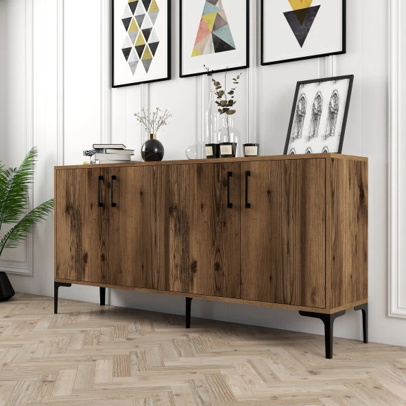 Variant Mobilya Kiev 160Cm Konsol - Ceviz / Ceviz - Resim 2