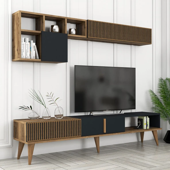 Variant Mobilya Milan Tv Ünitesi - Ceviz / Antrasit - Resim 2