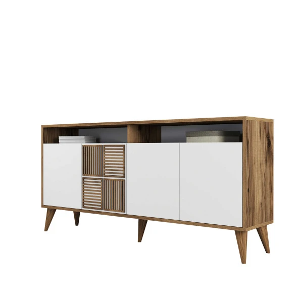 Variant Mobilya Milan 160Cm Konsol - Ceviz / Beyaz - Resim 4