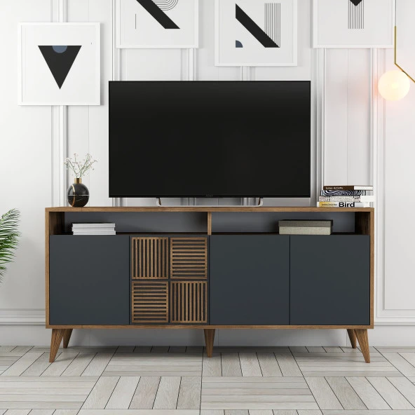 Variant Mobilya Milan 160Cm Konsol - Ceviz / Antrasit - Resim 3