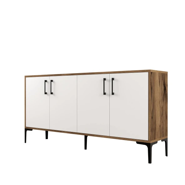 Variant Mobilya Kiev 160Cm Konsol - Ceviz / Beyaz - Resim 5
