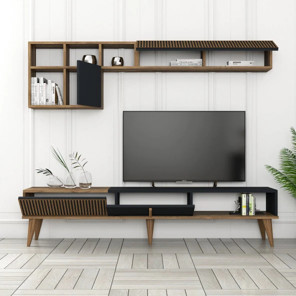 Variant Mobilya Milan Tv Ünitesi - Ceviz / Antrasit - Resim 5