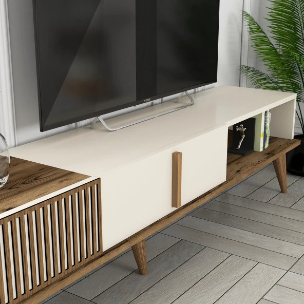 Variant Mobilya Milan Tv Ünitesi - Ceviz / Krem - Resim 5