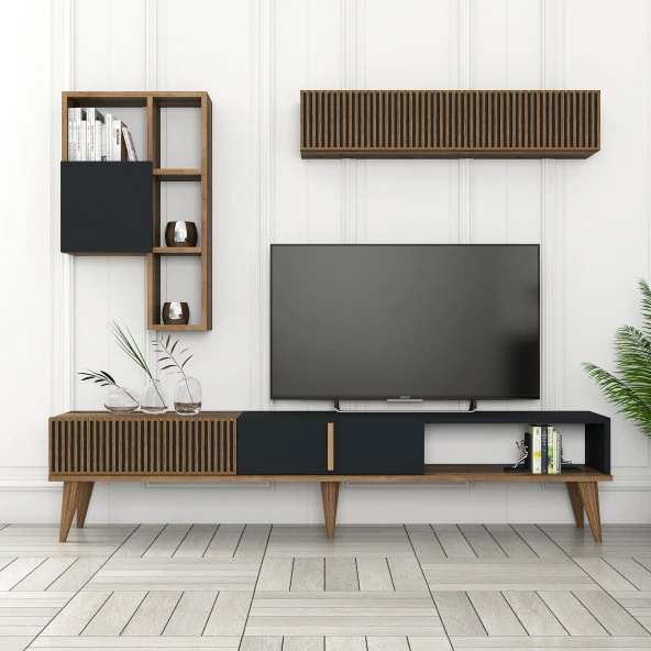 Variant Mobilya Milan Tv Ünitesi - Ceviz / Antrasit - Resim 6