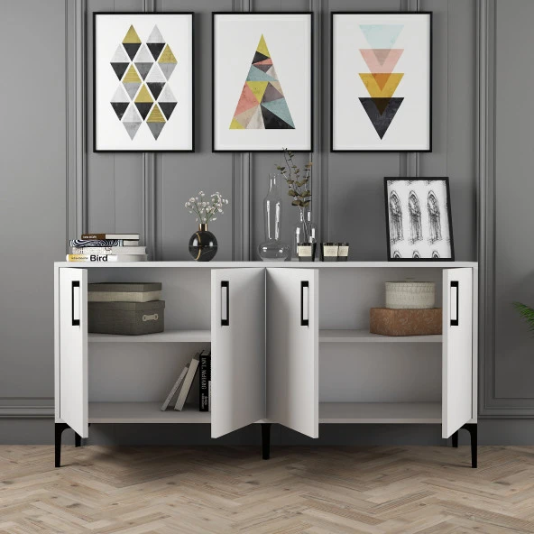 Variant Mobilya Kiev 160Cm Konsol - Beyaz / Beyaz - Resim 2