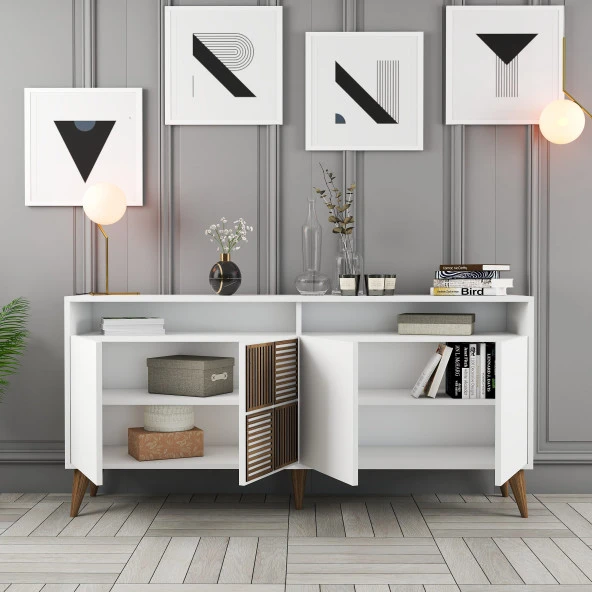 Variant Mobilya Milan 160Cm Konsol - Beyaz / Beyaz - Resim 6