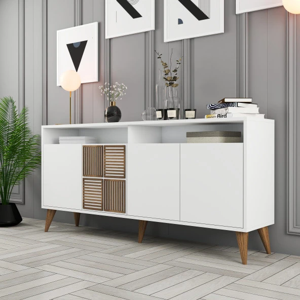 Variant Mobilya Milan 160Cm Konsol - Beyaz / Beyaz ürün görseli 1
