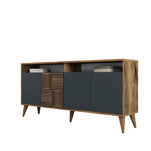 Variant Mobilya Milan 160Cm Konsol - Ceviz / Antrasit - Resim 7