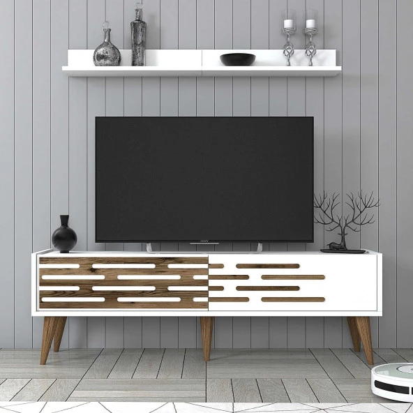 Variant Mobilya Valensiya 140Cm Tv Ünitesi - Beyaz / Beyaz ürün görseli 1