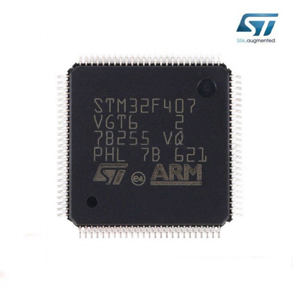 STM32F407VGT6 Microcontroller Lqfp100 Dsp Fpu Arm Cortex-M4 32 Bit Mcu 1 Mbyte Flash 168Mhz Cpu ürün görseli 1