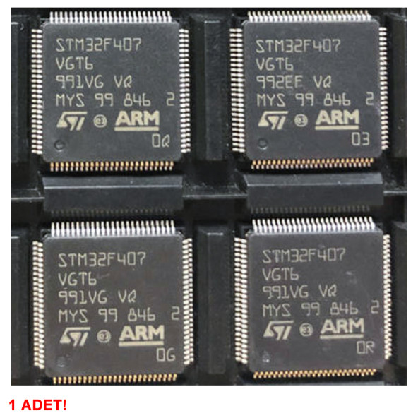 STM32F407VGT6 Microcontroller Lqfp100 Dsp Fpu Arm Cortex-M4 32 Bit Mcu 1 Mbyte Flash 168Mhz Cpu - Resim 5