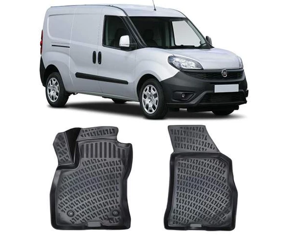 Rizline Fiat  Doblo PANELVAN (2 Parça) 2015 Sonrası  3D Havuzlu Paspas Siyah ürün görseli 1