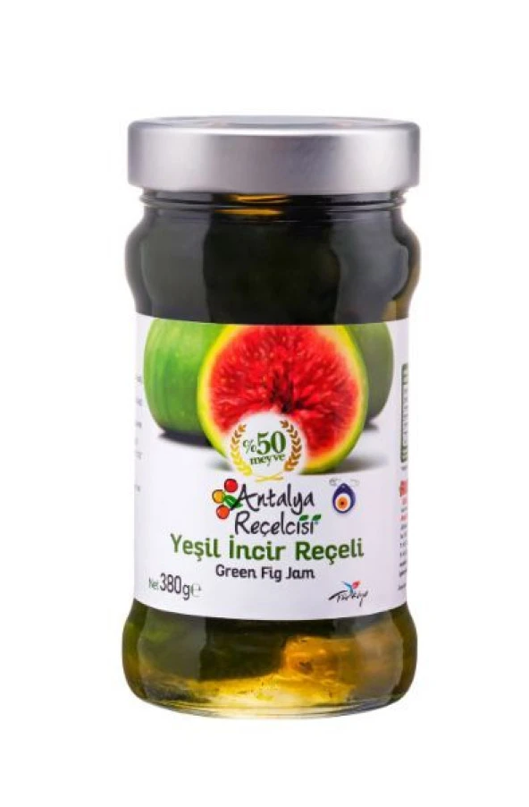 Antalya Reçelcisi Yeşil İncir Reçeli 380g Klasik Seri ürün görseli 1