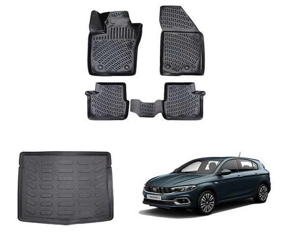 Fiat Egea HB 2015+ Rizline 3D Paspas ve Bagaj Havuzu ürün görseli 1