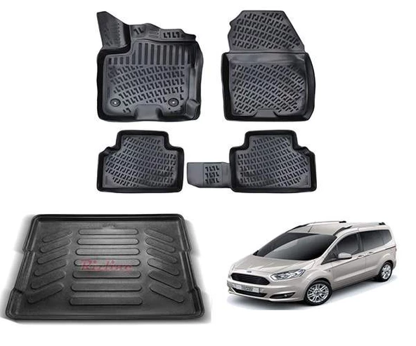 Ford Courier 2014 + Rizline 3D Paspas ve Bagaj Havuzu ürün görseli 1