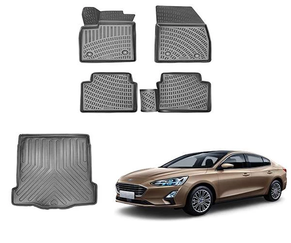 Ford  Focus 4  Sedan 2019 + Rizline 3D Paspas ve Bagaj Havuzu ürün görseli 1