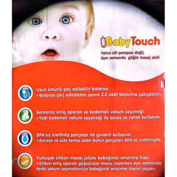 ELEKTRİKLİ SÜT POMPASI BABY TOUCH - Resim 2