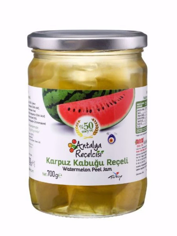 Antalya Reçelcisi Karpuz Kabuğu Reçeli 700g Klasik Seri ürün görseli 1